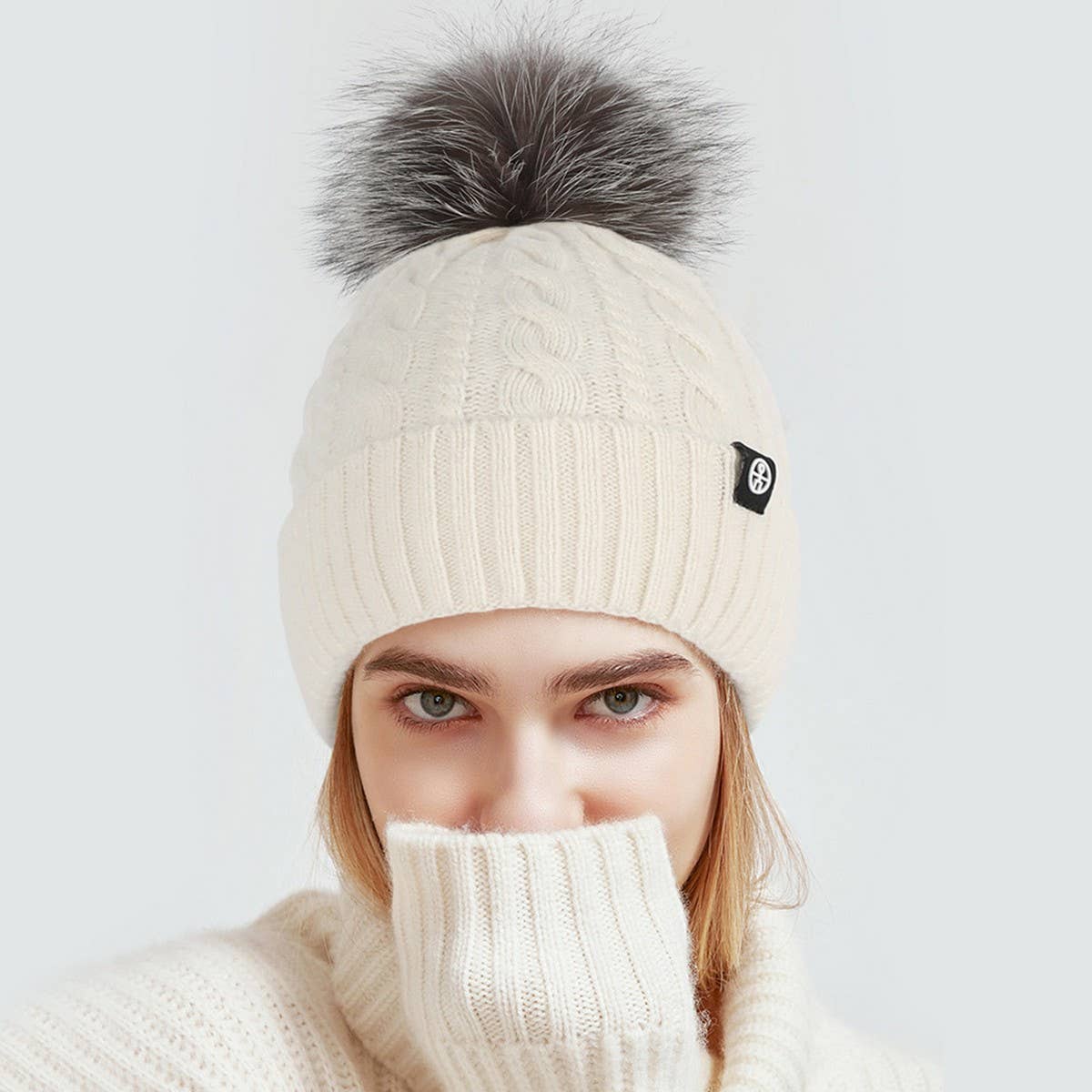 WINTER WARM WINDPROOF WOOL KNITTED HAT FOR WOMEN_CWAH2459