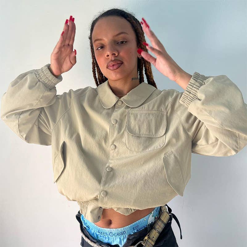 STREET LOOSE POLO POCKET CARGO JACKET JACKET