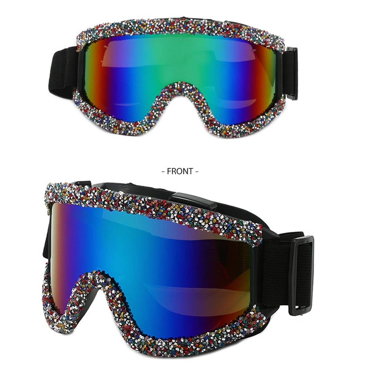 RHINESTONE ANTI-SAND AND DUST CYCLING GLASSES