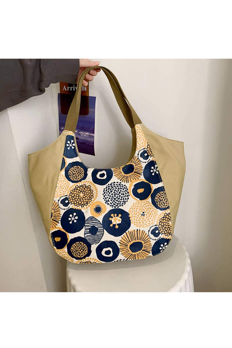 MODERN PATTERNED CASUAL CANVAS SHOULDER BAG_CWAB0511