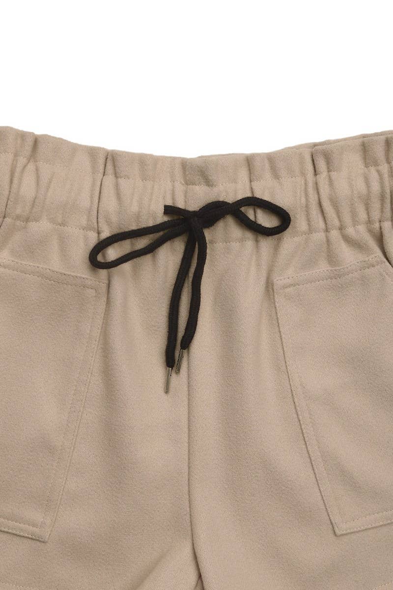 CWBSP0457_AUTUMN AND WINTER CASUAL ELASTIC SHORTS