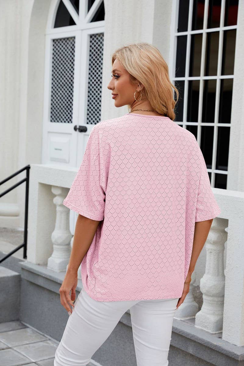 CWOCAS0036_SOLID COLOR CIRCLE SHORT SLEEVE CARDIGAN