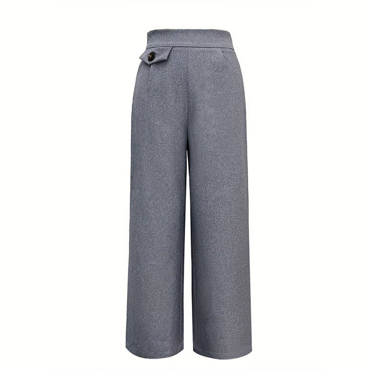 Elegant commuter pants with wide legs straight