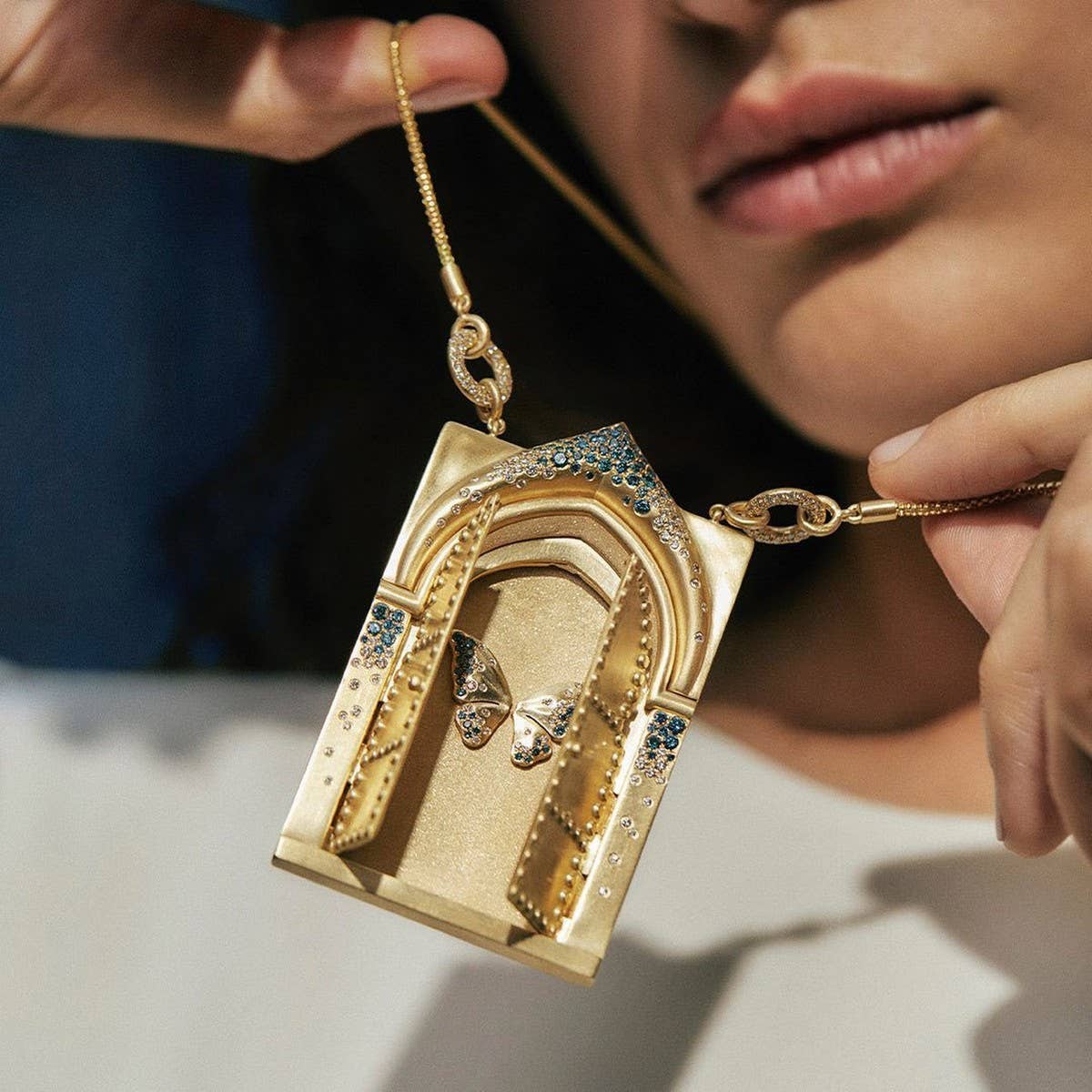 Tarot Rebirth Locket ? Butterfly Gold Pendant