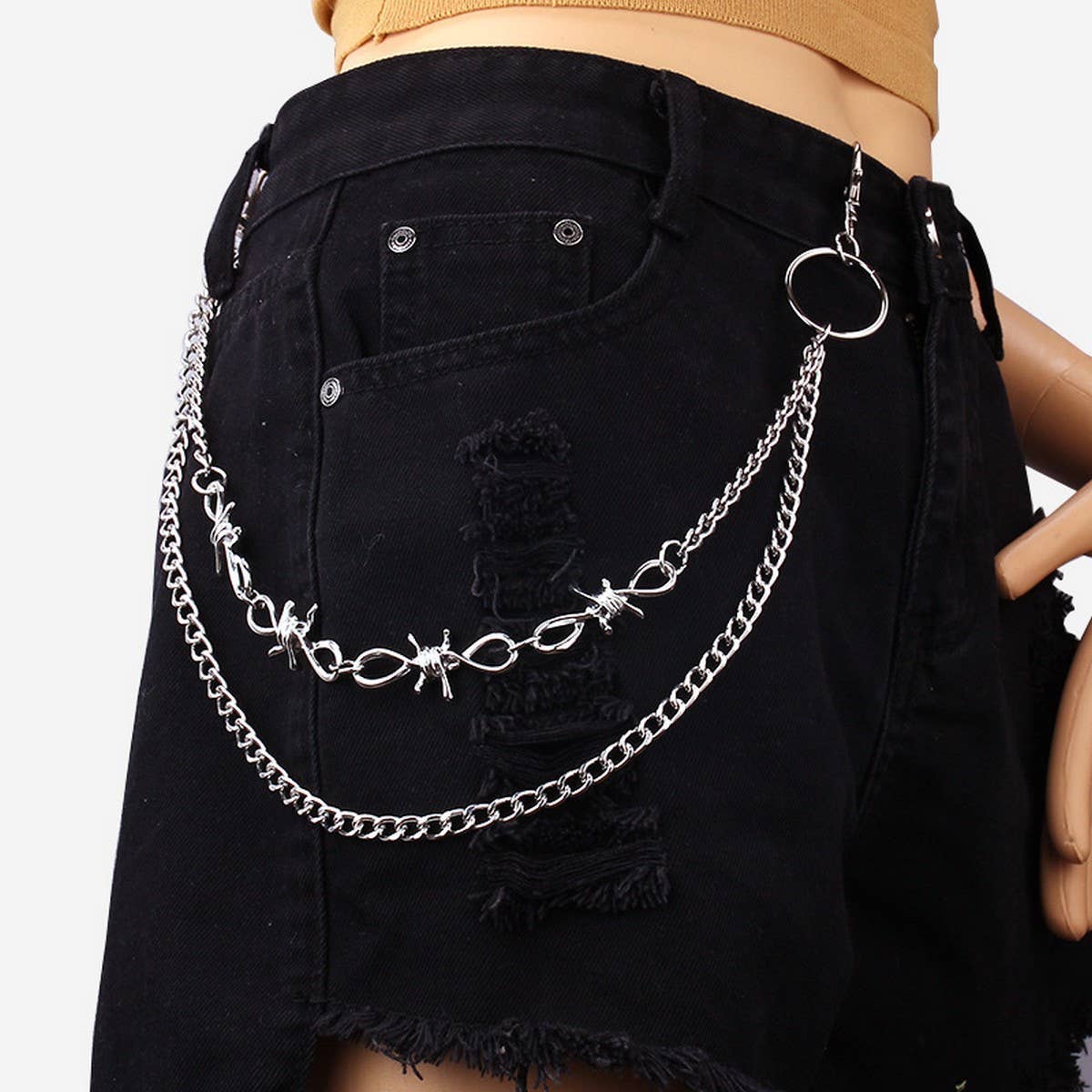 GOTHIC THORNS PANTS CHAIN CLOTHES ACCESSORY