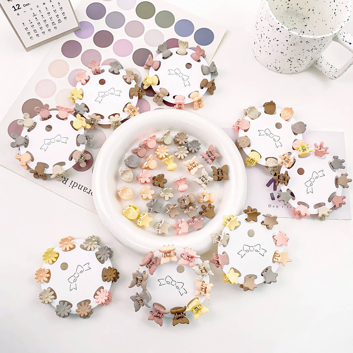 Solid color frosted mini gripper ten-piece set