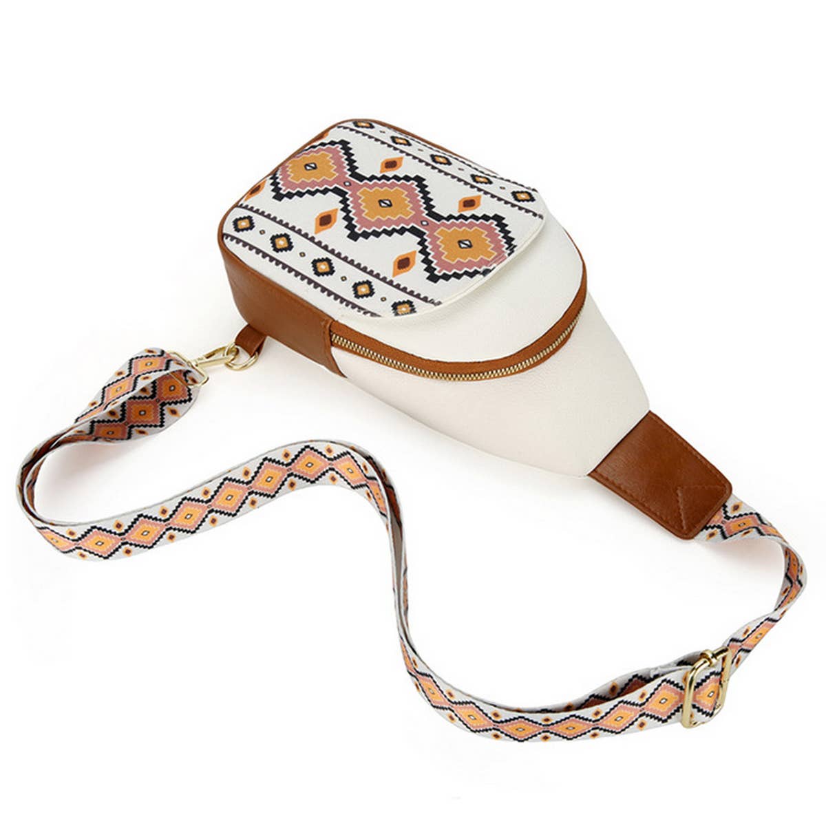 BOHEMIAN LARGE CAPACITY PLAID CROSSBODY BAG_CWAB2697