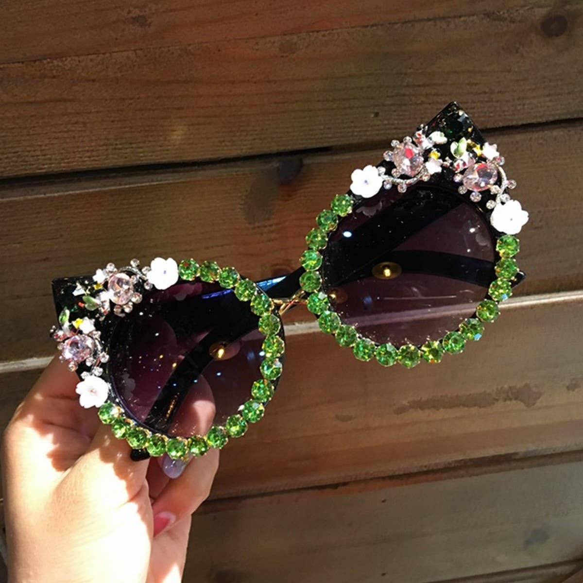 VERSATILE FLOWER DIAMOND HANDMADE SUNGLASSES