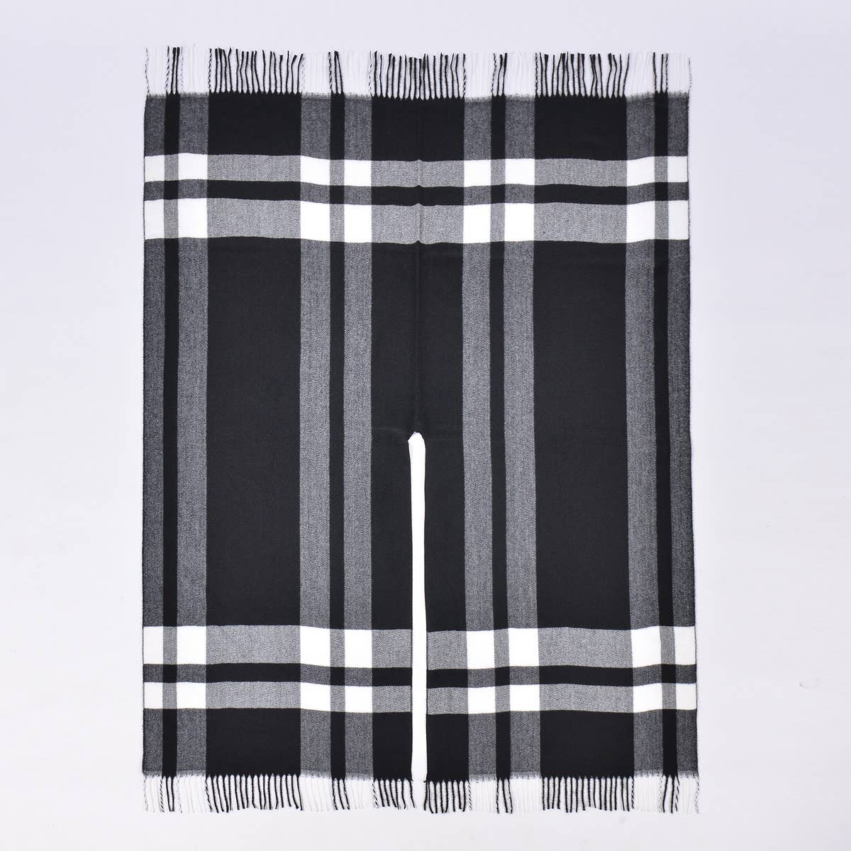 Reversible Plaid Faux Cashmere Scarf ? Winter Wrap