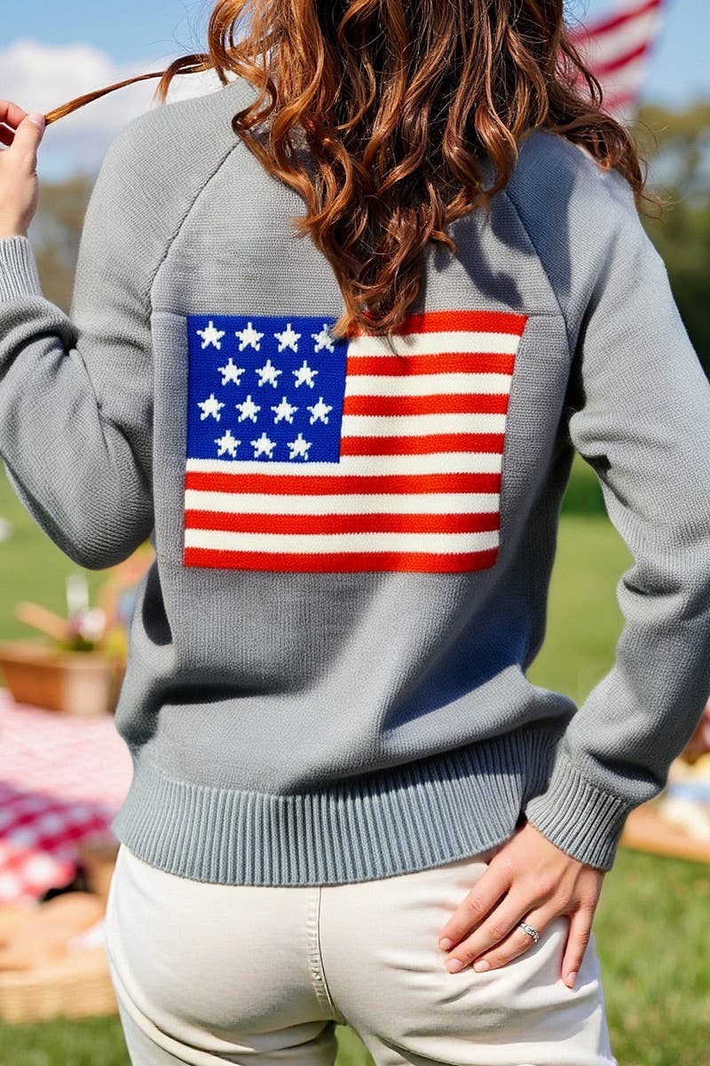 CWOSWL07085_V-NECK CASUAL LOOSE LONG-SLEEVED SWEATER