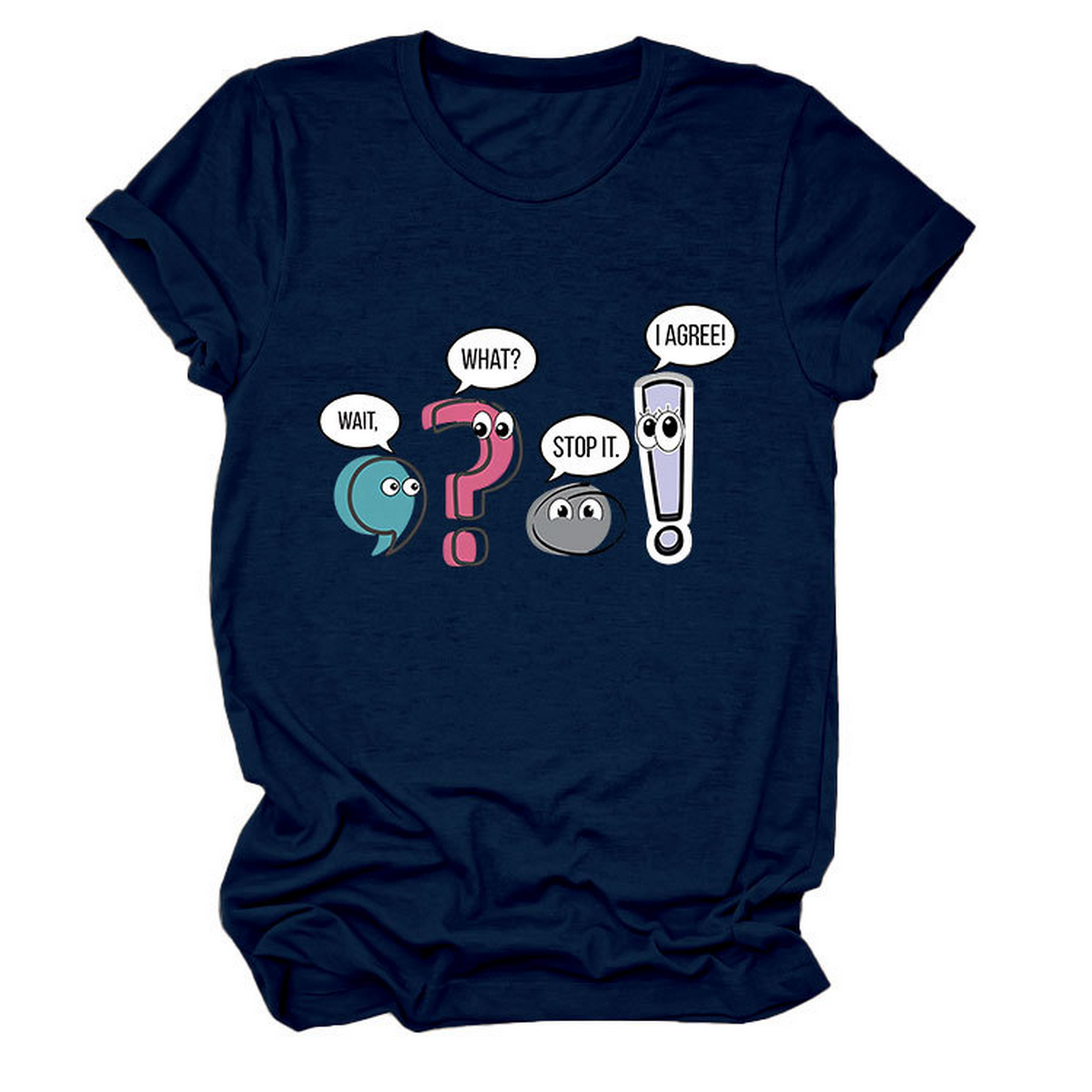 Chic Fun Casual Women's Crew Neck Tee_CWTTS1504