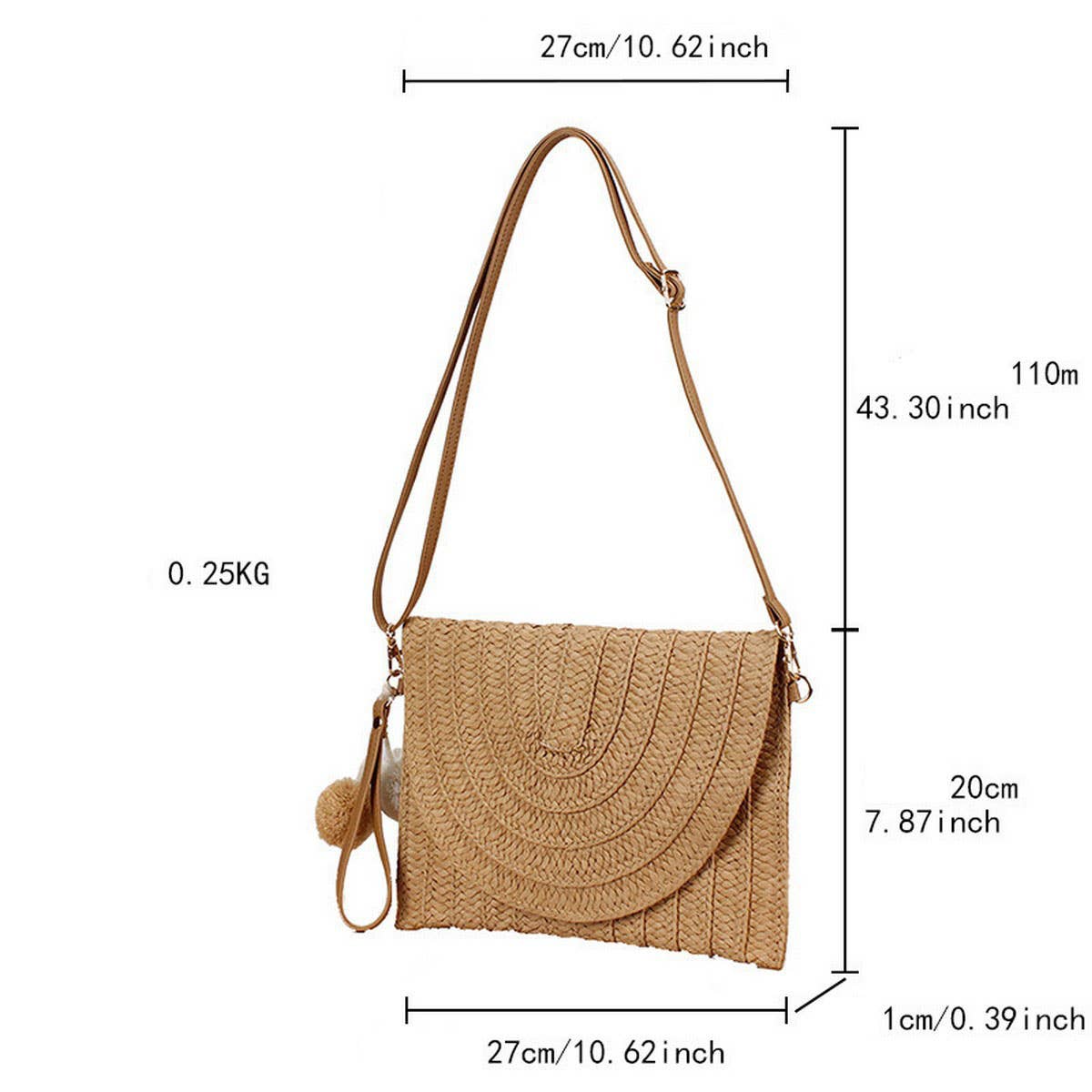 HIGH-END SIMPLE VERSATILE HAND-WOVEN BAG_CWAB4693