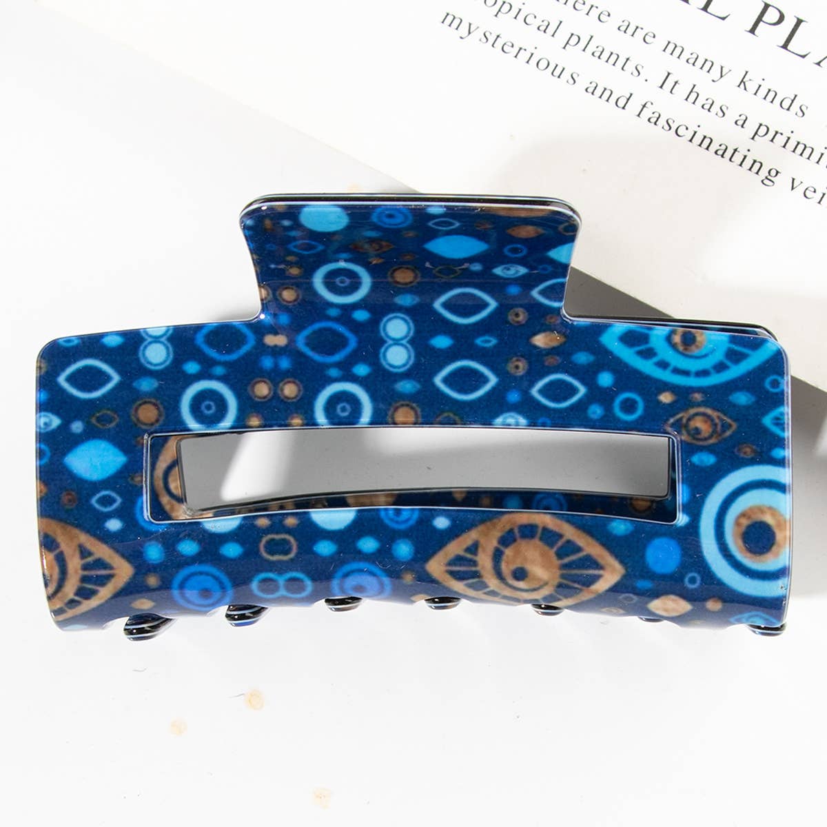 Gothic Eye PVC Hair Claw ? 8cm Rectangular Clip_CWAHA0741