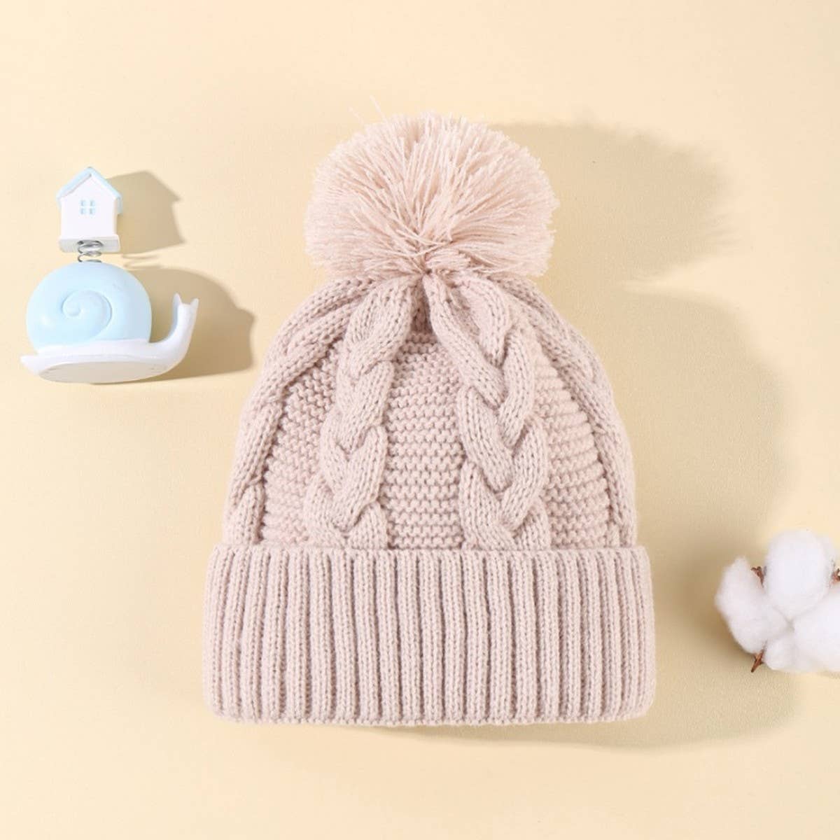2024 NEW CHILDREN'S SINGLE BALL TWIST KNITTED HAT_CWAH1741