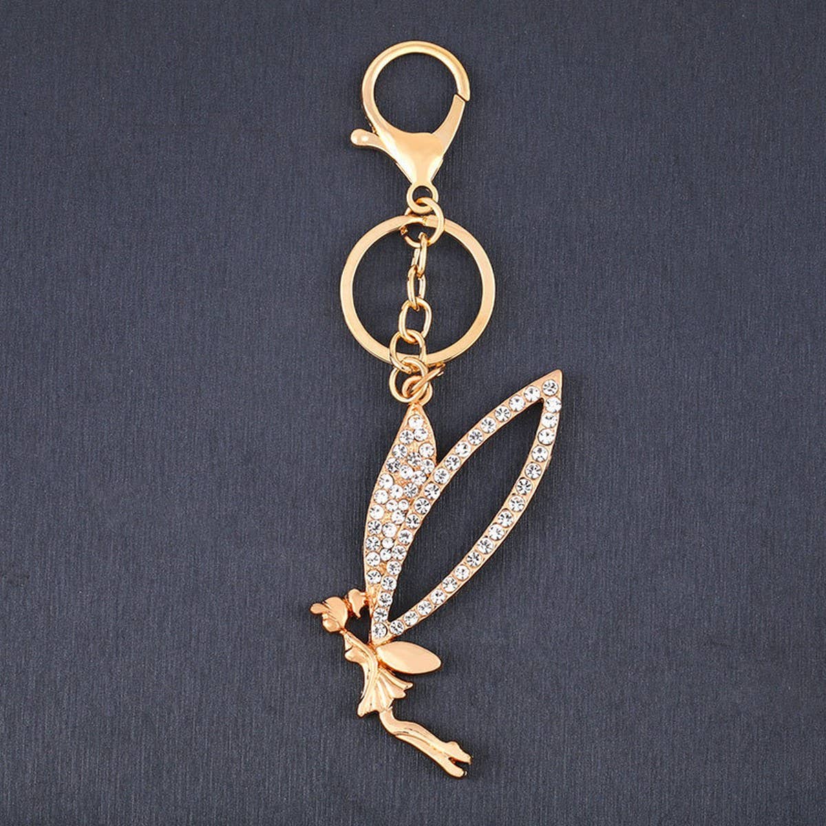 FASHION BUTTERFLY ELF DIAMOND KEYCHAIN PENDANT_CWAJE0964