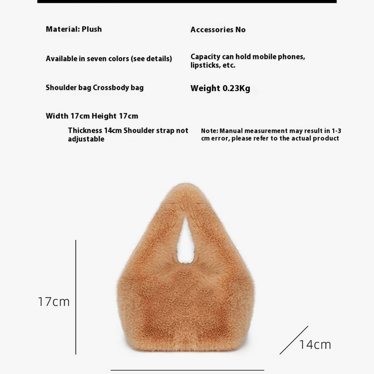 Faux Mink Fur Fluffy Handbag Women Shoulder Bag_CUAB00574