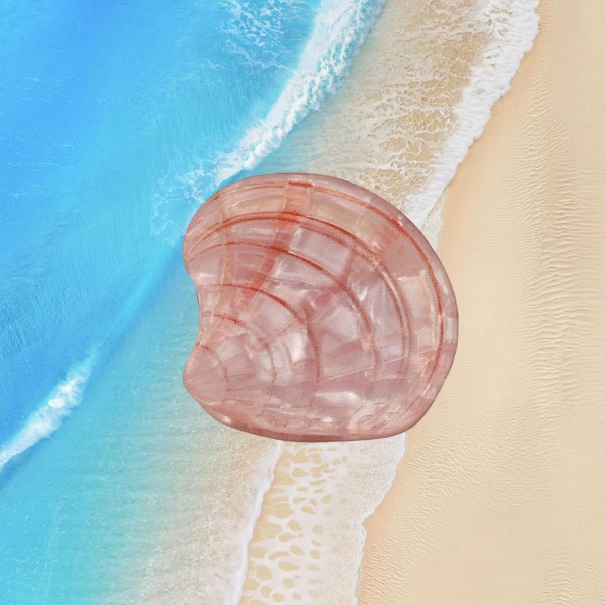 CWAHA07728_SEASHELL CONCH ACRYLIC HAIR CLAW BEACH STYLE