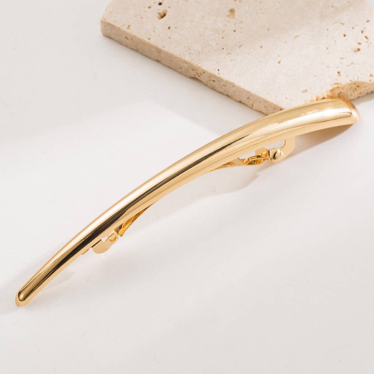 Wrinkled Metal Hair Clip ??Elegant Low Ponytail_CWMM8539