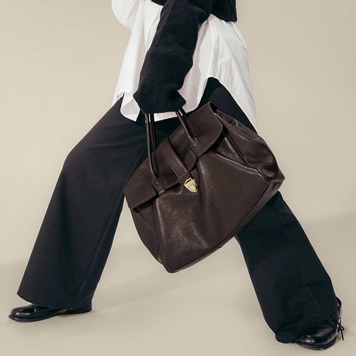 Ladies¡¯ Leather Briefcase ? Vintage Tote Style_CWAB5320