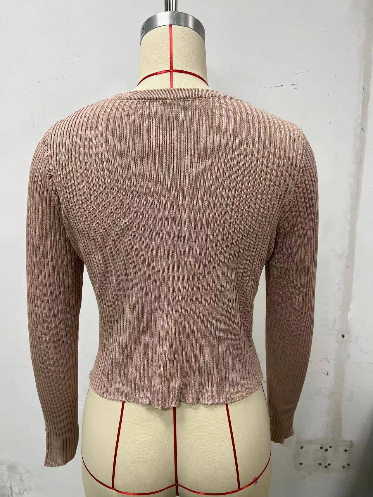 SINGLE-BREASTED CARDIGAN SOLID COLOR KNIT COAT