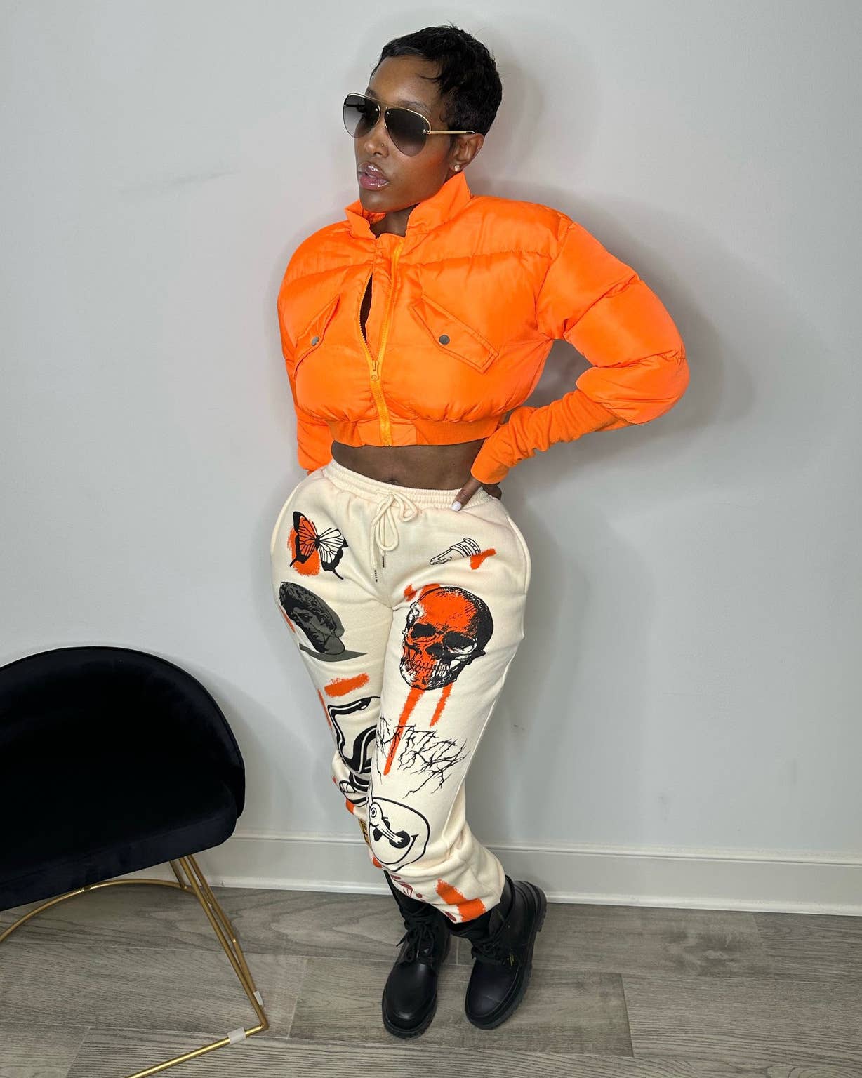 STANDING COLLAR SHORT JACKET WARM BREAD JACKET