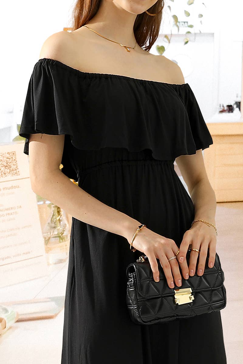 CWDMD541_OFF THE SHOULDER LAYERED MAXI DRESS