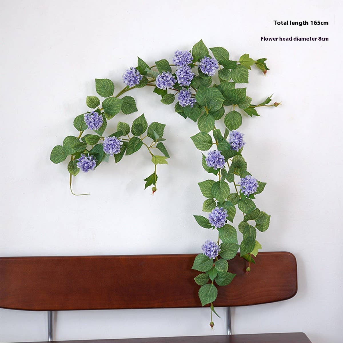 Hydrangea Eucalyptus Vine Garland with 14 Blooms