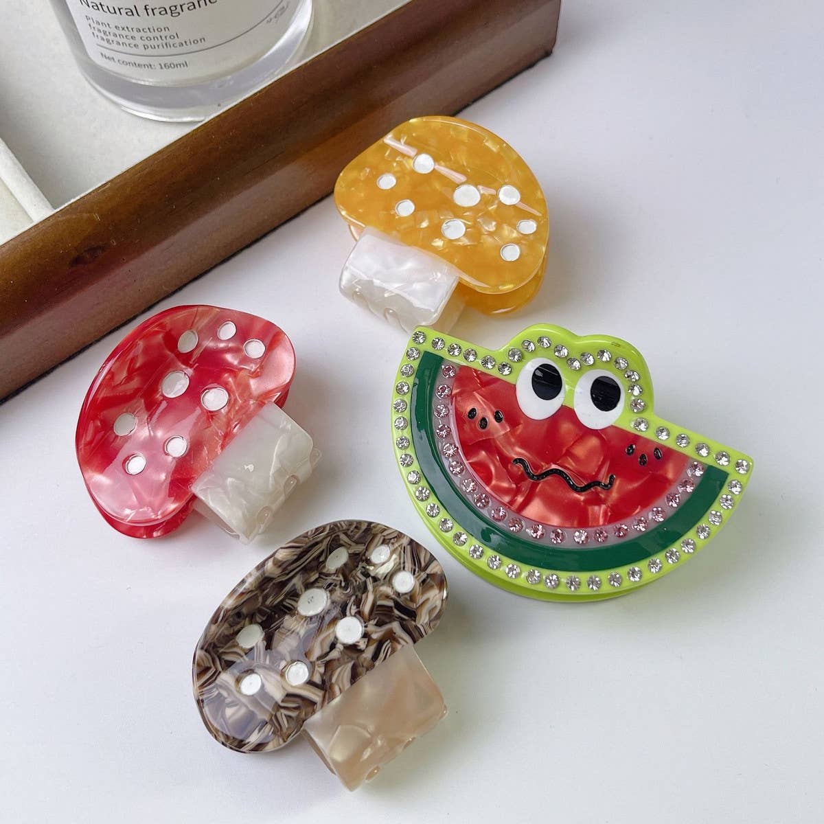 FASHION CUTE MUSHROOM WATERMELON HAIR CLIP_CWAHA1342