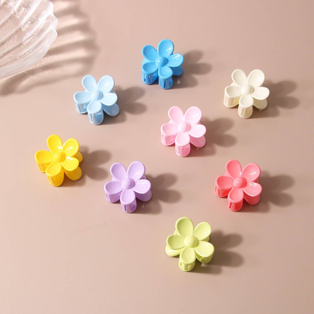 Mini Matte Flower Hair Claw Clip ? Cute Side Clip
