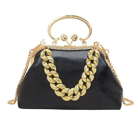 Fashionable candy-colored thick chain handbag