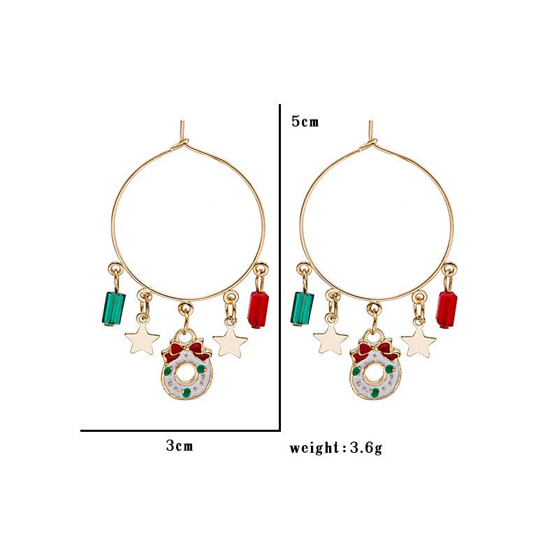 CHRISTMAS EXAGGERATED PERSONALITY EARRINGS