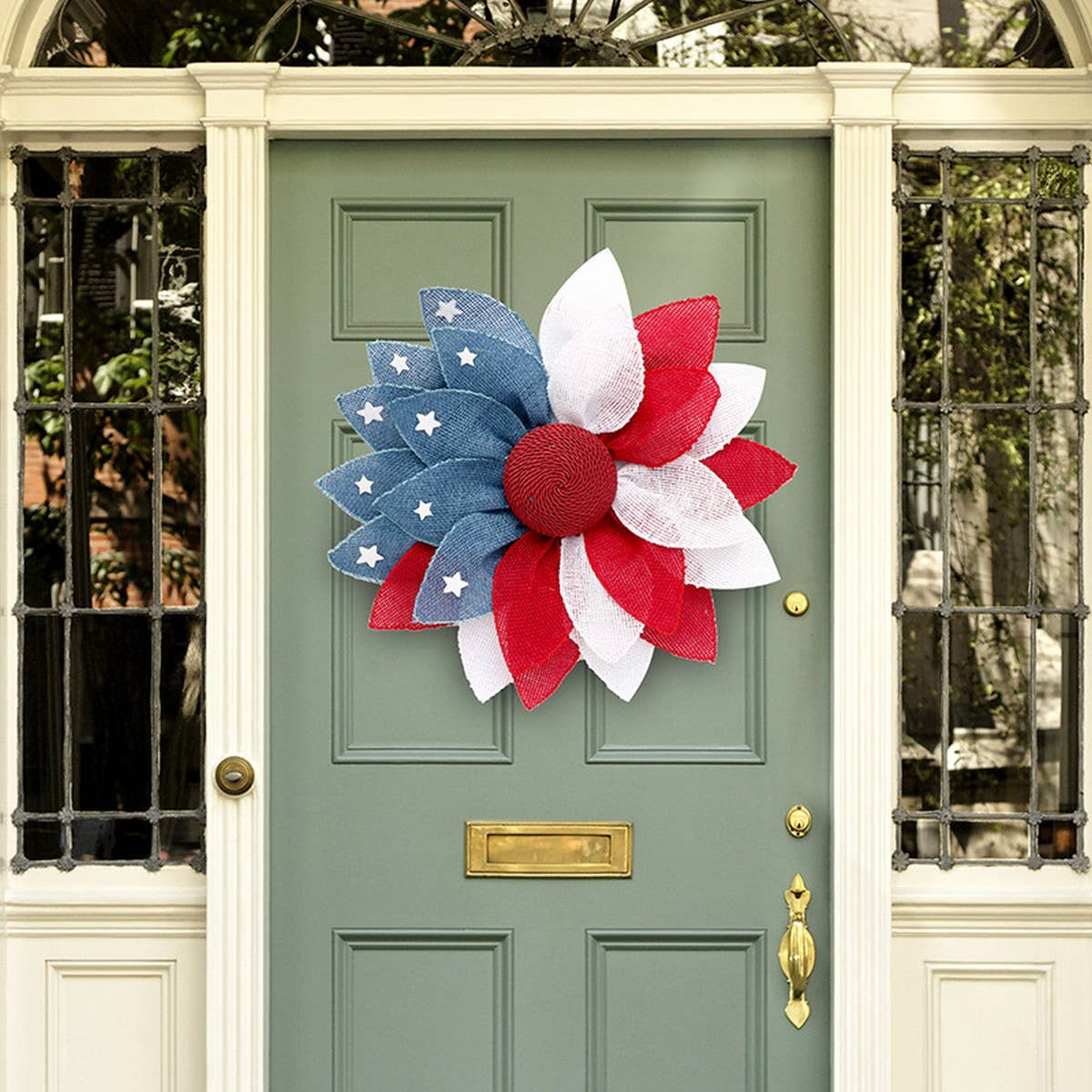 USA Flag Ribbon Wreath for Independence Day_CWAJE05388