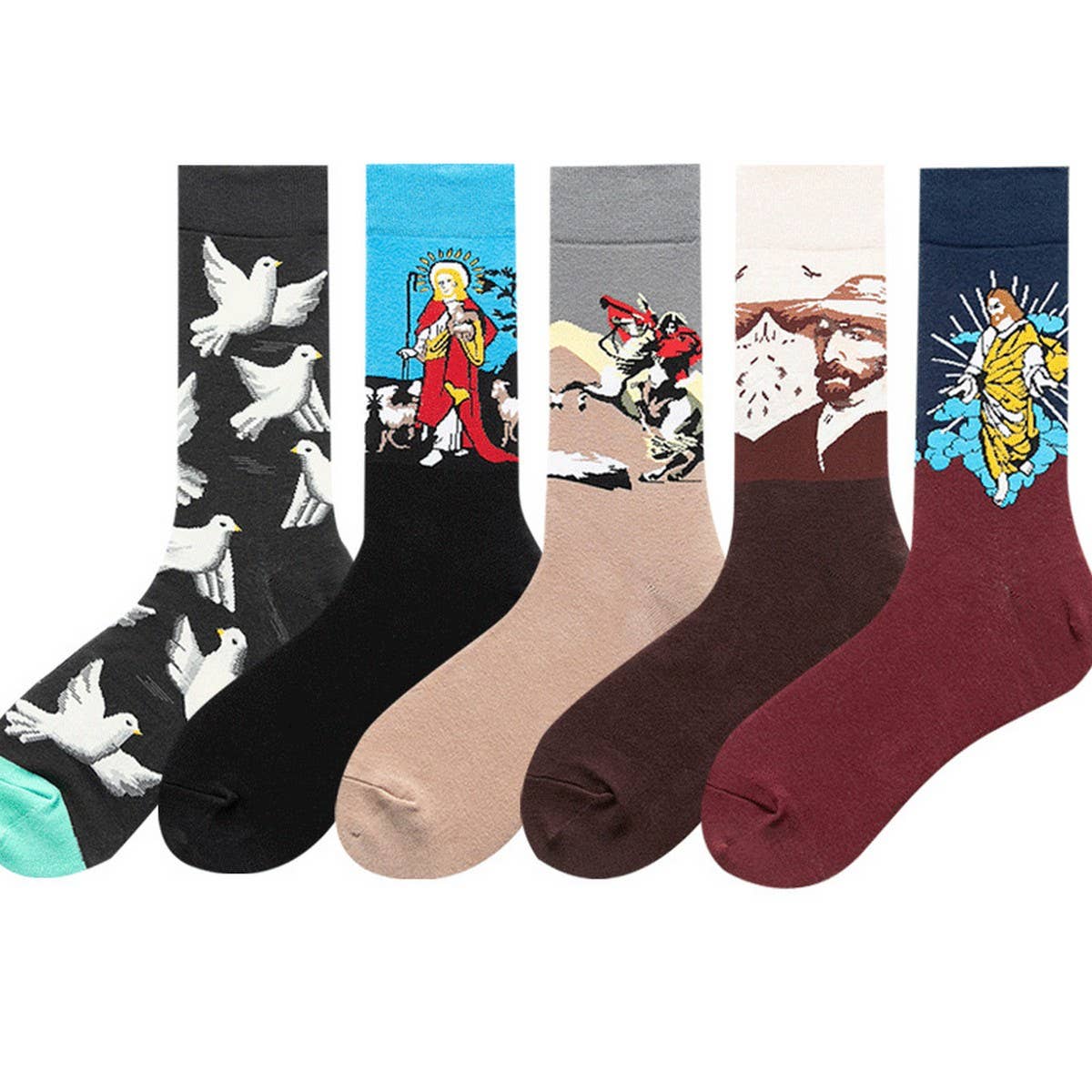 CWMS02739_WOMEN THIN CREW SOCKS CUTE BREATHABLE TRENDY