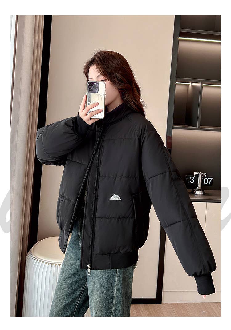 Short, loose and thick warm jacket, bread coat