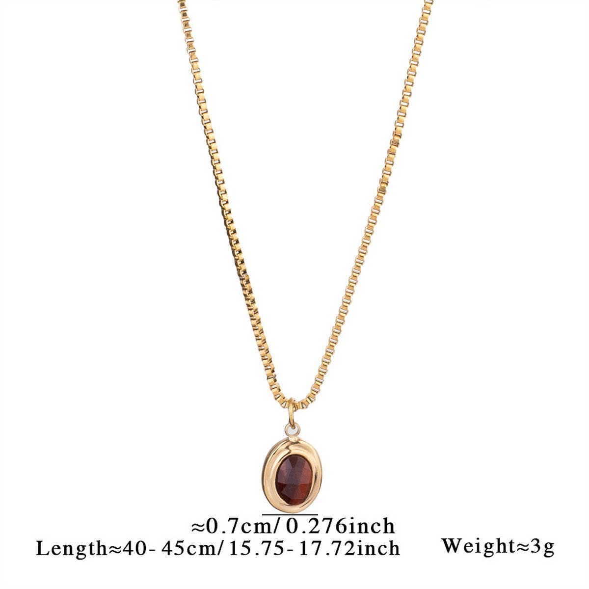 Minimalist Heart Necklace with Blue Tiger's Eye