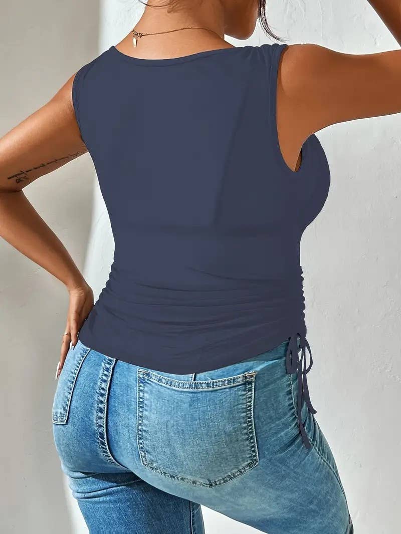 Women¡¯s sexy V-neck sleeveless crop top