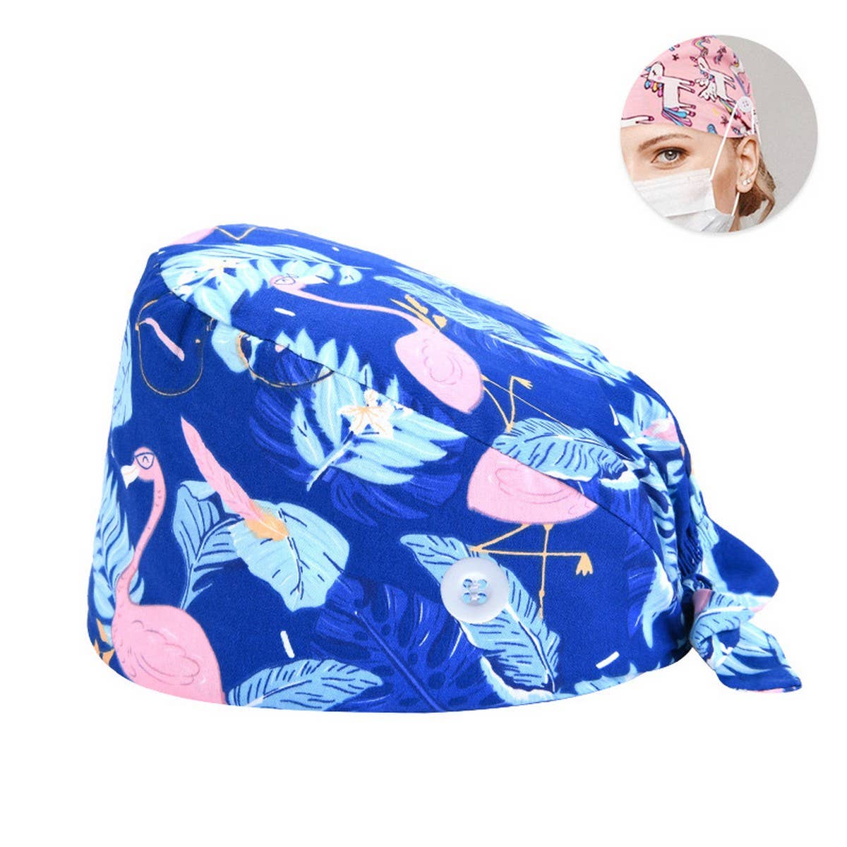 SWEATBAND COTTON PRINTED LACE-UP WORK HAT_CWAH3327