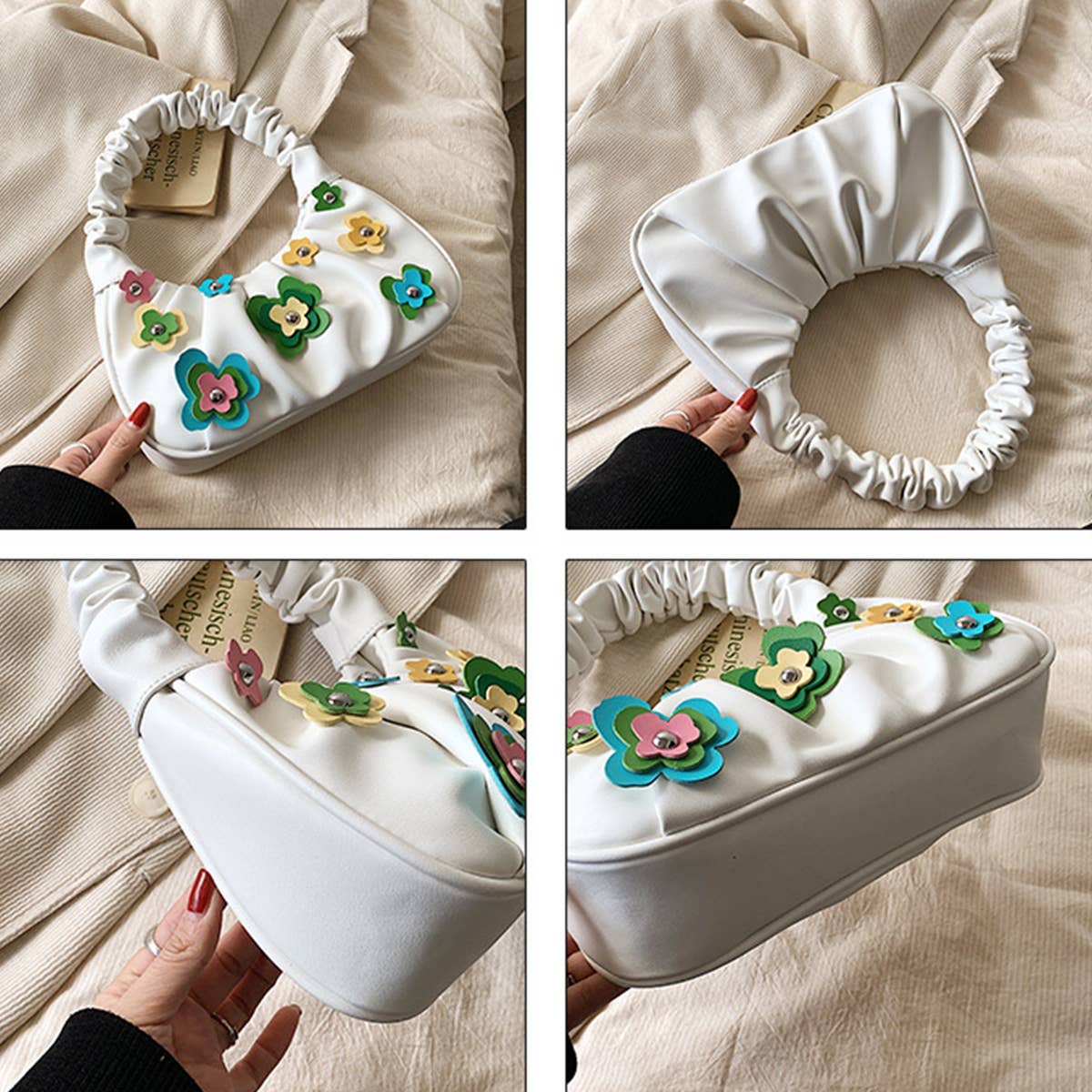 FASHIONABLE PLEATED SHOULDER BAG_CWAB1586