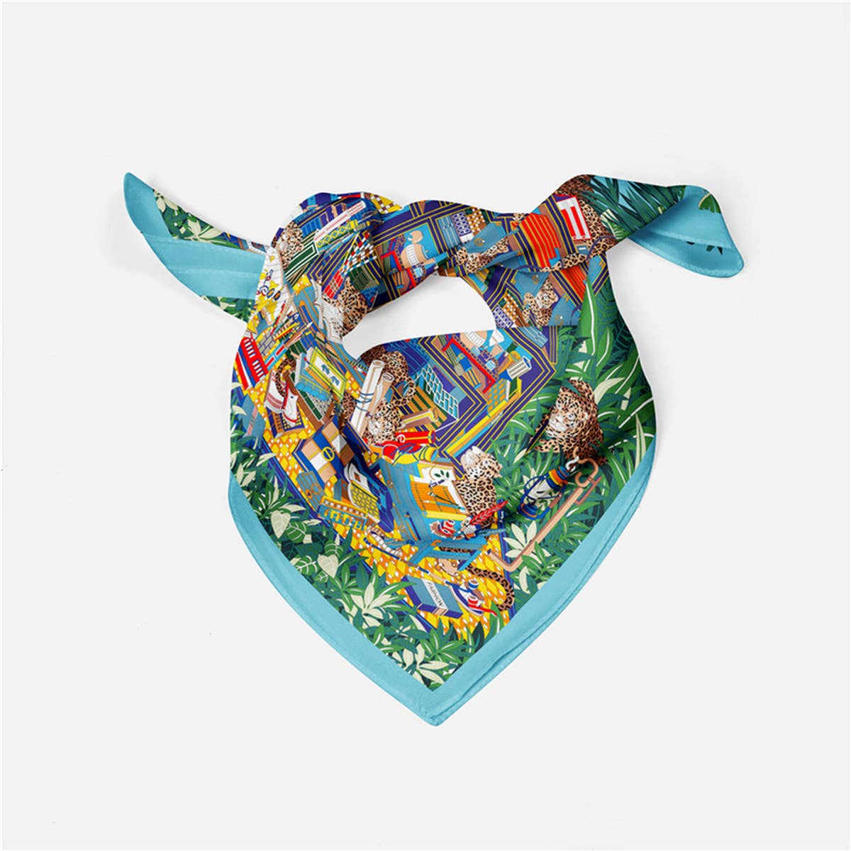 Green Silk Scarf ? Versatile Neck Tie & Hair Acces