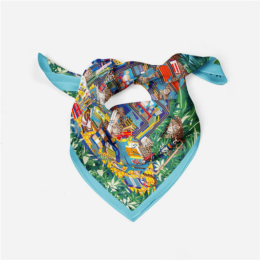 Green Silk Scarf ? Versatile Neck Tie & Hair Acces