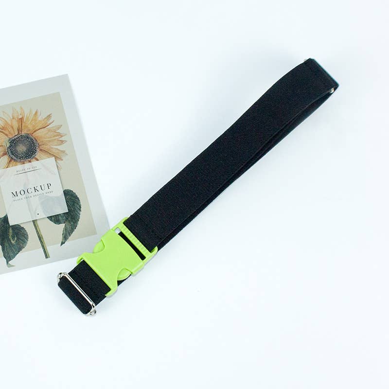 BUCKLE ADJUSTABLE SOLID COLOR BRAIDED BELT_CWABE0682