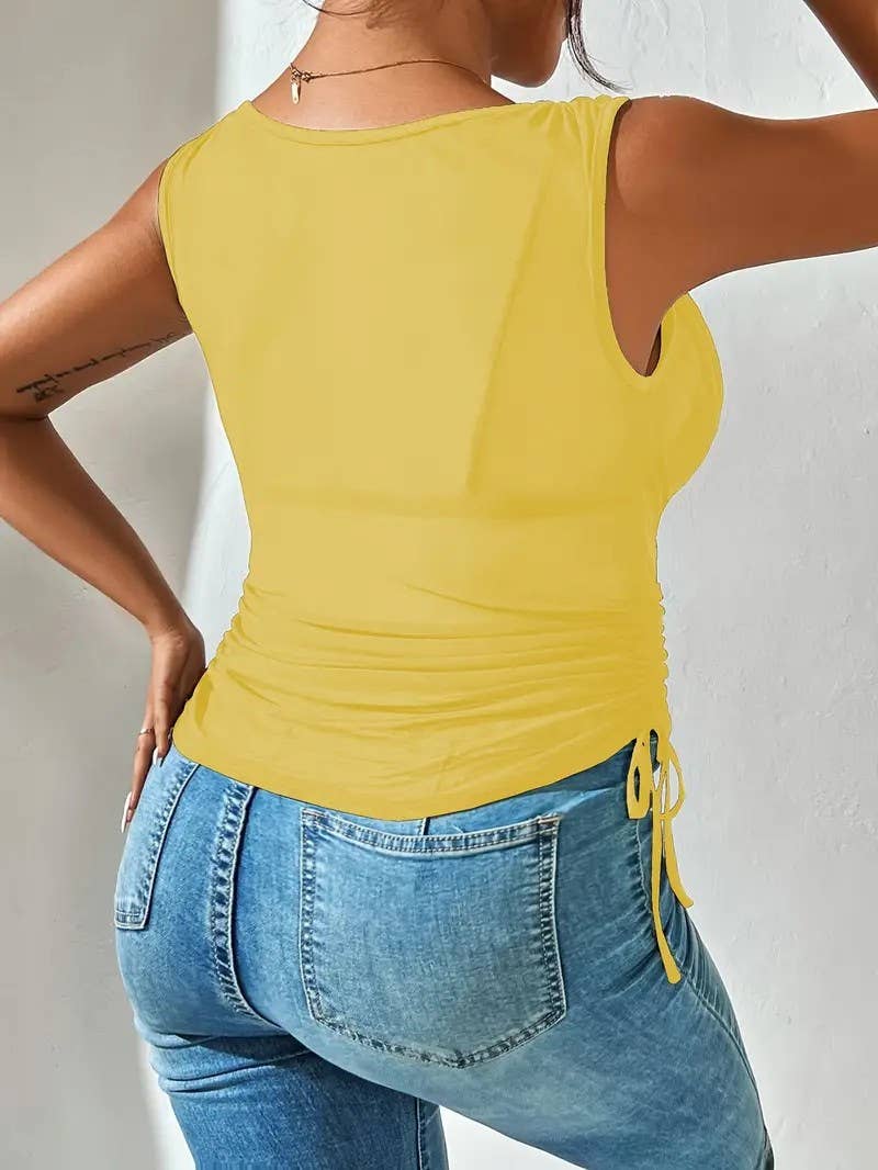 Women¡¯s sexy V-neck sleeveless crop top