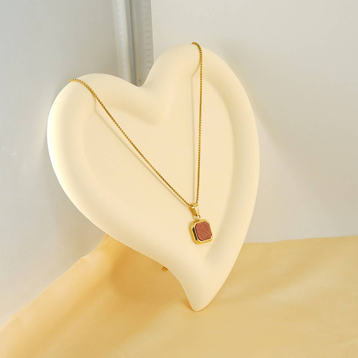 CWAJE1954_Simple Fashion Geometric Necklace,Gold