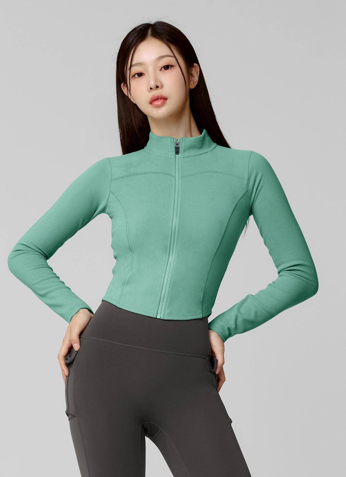 Stand-up collar fitness cycling sports jacket