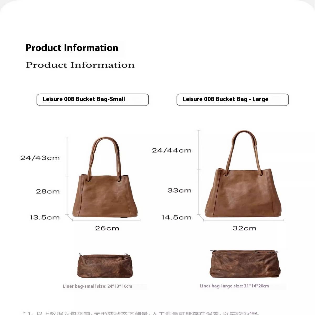 Leather Bucket Tote ??Vintage Style Handbag_CWAB5323