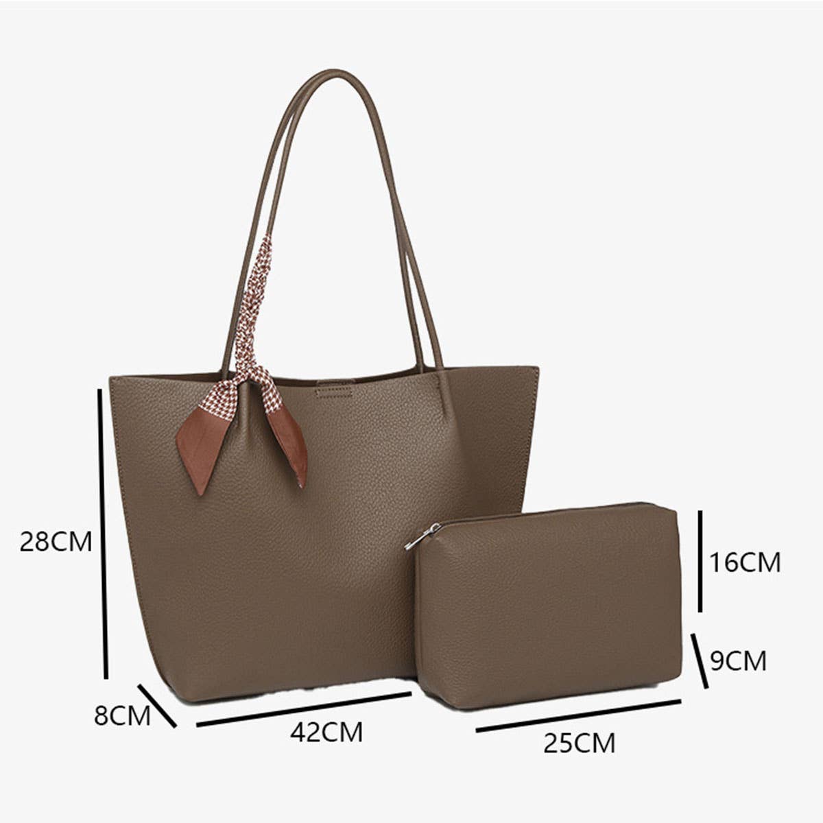 Fashion Soft Leather Large Tote Shoulder Bag＿CWAB5111
