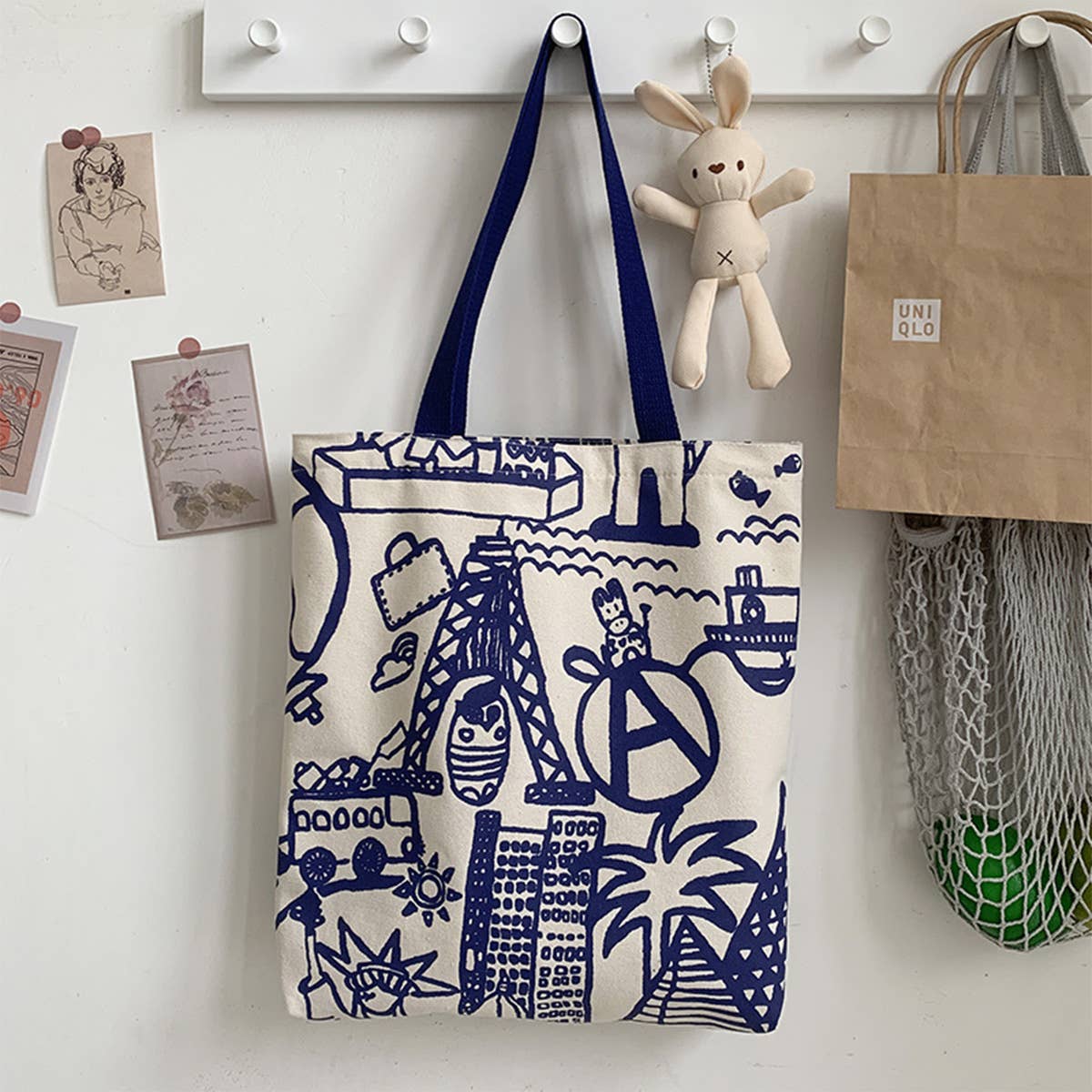 NEW CUTE SOFT GIRL ARTISTIC CANVAS BAG_CWAB2176