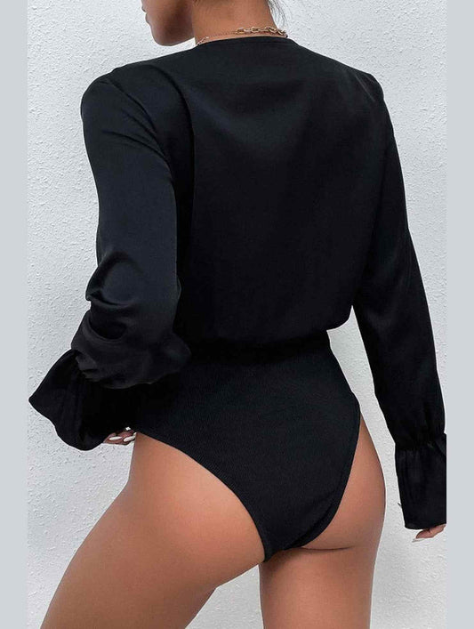 BLACK LONG SLEEVES TIGHT JUMPSUIT_CWSJS0396