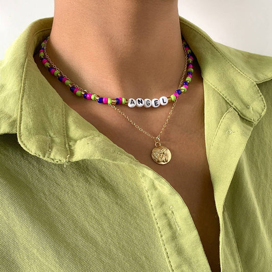 PASTORAL LETTERS RETROSTACKING NECKLACE_CWAJE1493