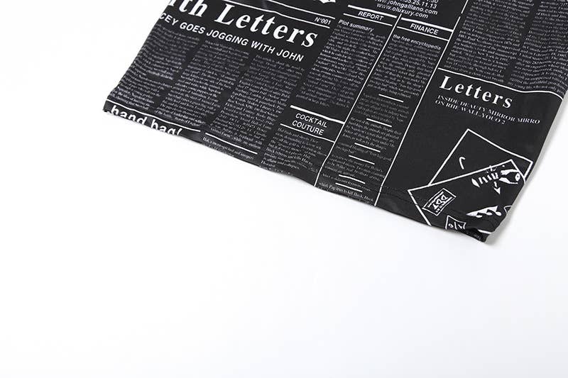 SEXY LOW-CUT FIT PRINT HALTER BAG HIP SHORT DRESS